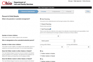 Ohio Shared Parenting Child Support Calculator